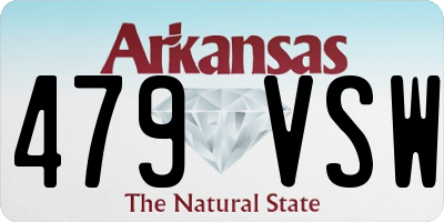 AR license plate 479VSW