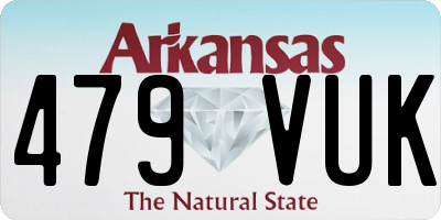 AR license plate 479VUK