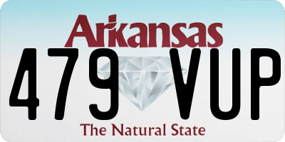 AR license plate 479VUP