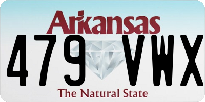 AR license plate 479VWX
