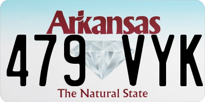 AR license plate 479VYK