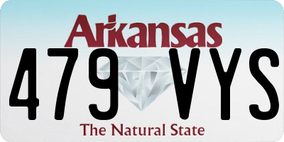 AR license plate 479VYS