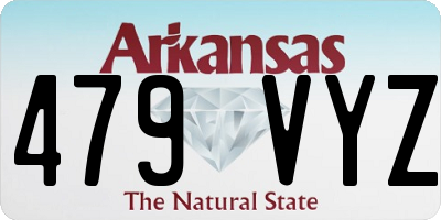 AR license plate 479VYZ