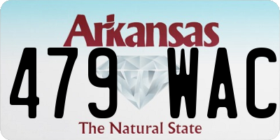 AR license plate 479WAC