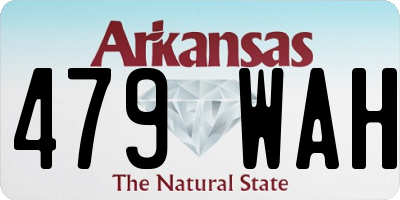 AR license plate 479WAH