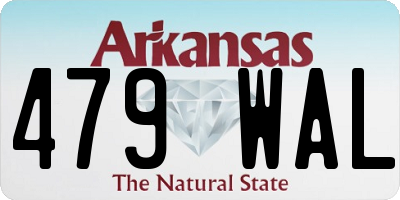 AR license plate 479WAL