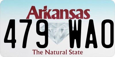 AR license plate 479WAO