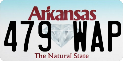 AR license plate 479WAP