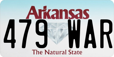 AR license plate 479WAR