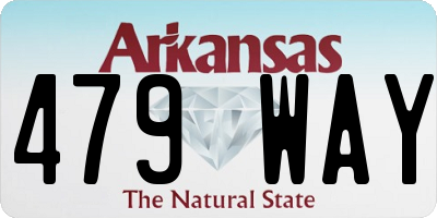 AR license plate 479WAY