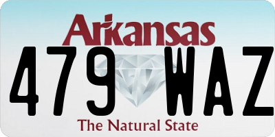 AR license plate 479WAZ