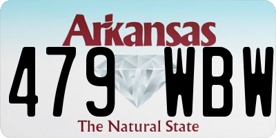 AR license plate 479WBW