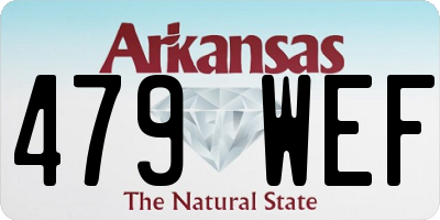 AR license plate 479WEF