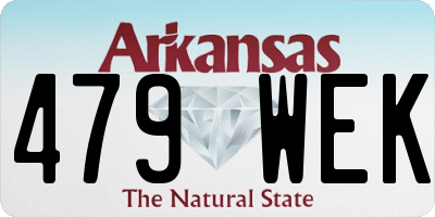 AR license plate 479WEK