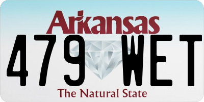 AR license plate 479WET