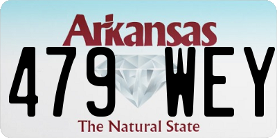 AR license plate 479WEY