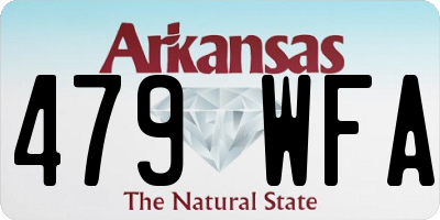 AR license plate 479WFA