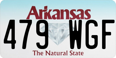 AR license plate 479WGF