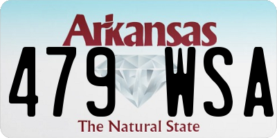 AR license plate 479WSA