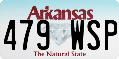 AR license plate 479WSP