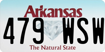 AR license plate 479WSW