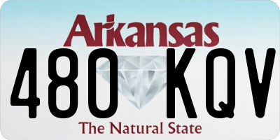 AR license plate 480KQV
