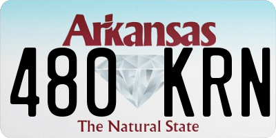 AR license plate 480KRN