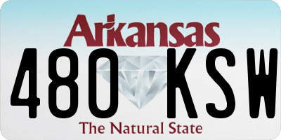 AR license plate 480KSW