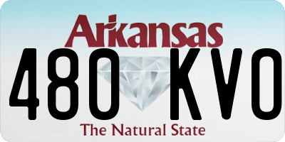 AR license plate 480KVO