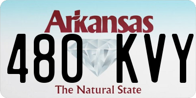 AR license plate 480KVY