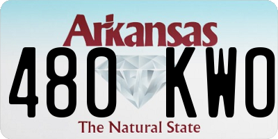 AR license plate 480KWO