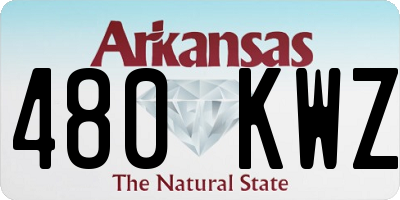 AR license plate 480KWZ