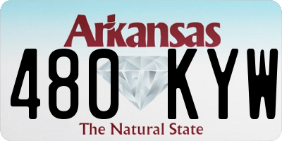 AR license plate 480KYW