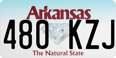 AR license plate 480KZJ