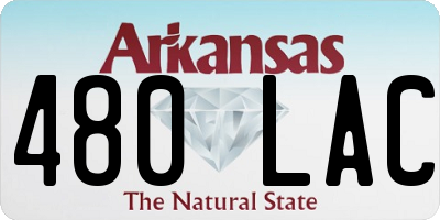 AR license plate 480LAC