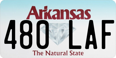 AR license plate 480LAF
