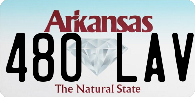 AR license plate 480LAV