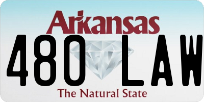 AR license plate 480LAW