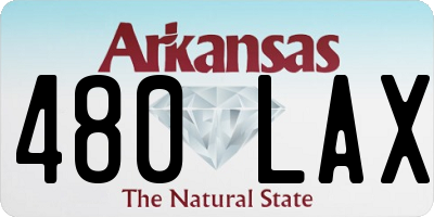 AR license plate 480LAX