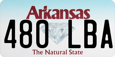 AR license plate 480LBA