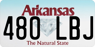 AR license plate 480LBJ
