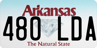 AR license plate 480LDA