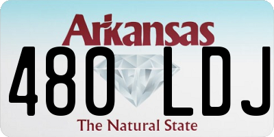 AR license plate 480LDJ