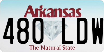 AR license plate 480LDW