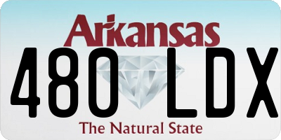 AR license plate 480LDX