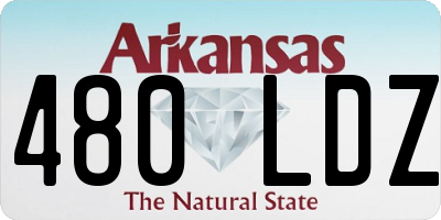 AR license plate 480LDZ
