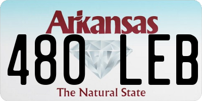 AR license plate 480LEB