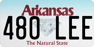 AR license plate 480LEE