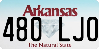 AR license plate 480LJO