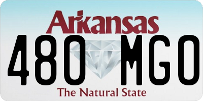 AR license plate 480MGO
